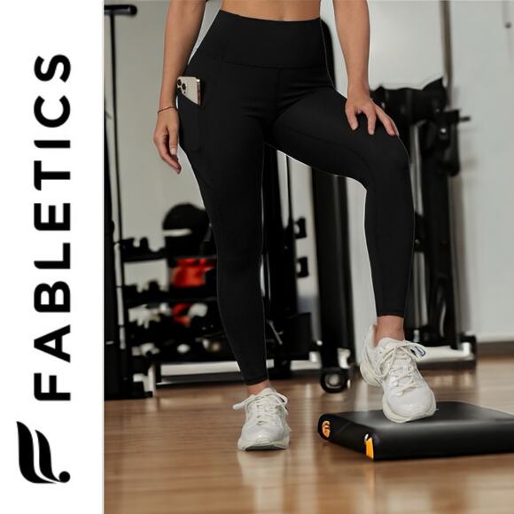 Fabletics NWT Oasis PureLuxe High-Waisted 7/8 Leggings Black Large - Picture 4 of 12